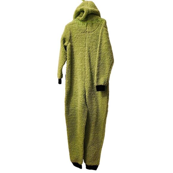The Grinch Women's Fuzzy Plush Warm Holiday Hooded Union Suit Pajamas Size L (12 - Picture 3 of 4